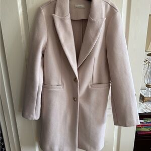 Cream Blazer Coat with Buttons